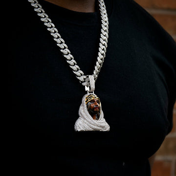 3d Enamel Painting Iced Jesus Pendant ZUU KING
